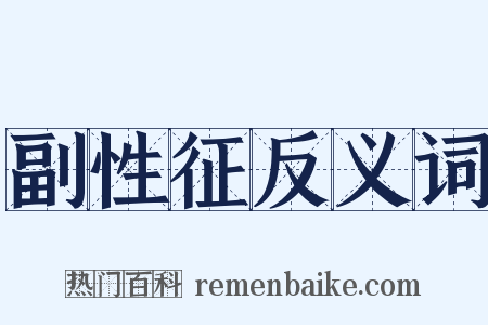 副性征反义词是什么意思的图片